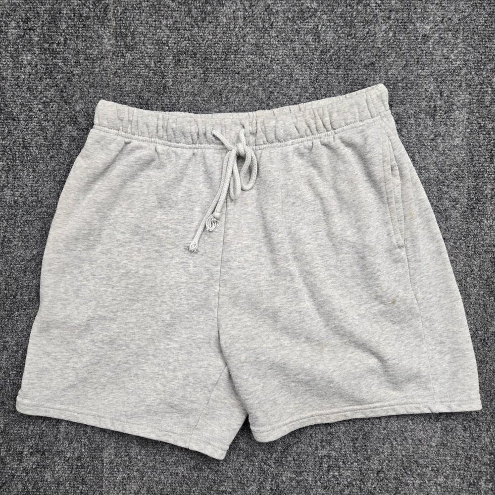 Unbranded Heather Grey Sweat Shorts Drawstring Waist Pockets Mens Size W28